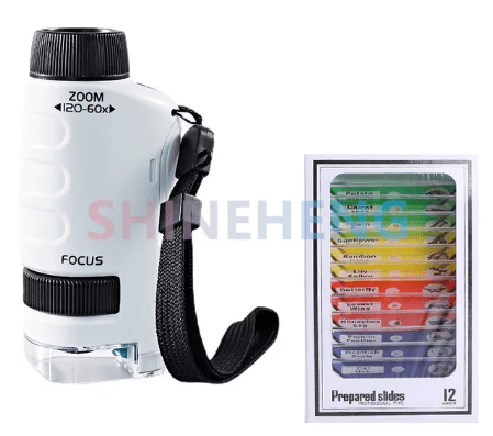 60-120x Educational Pocket LED Microscope Kit