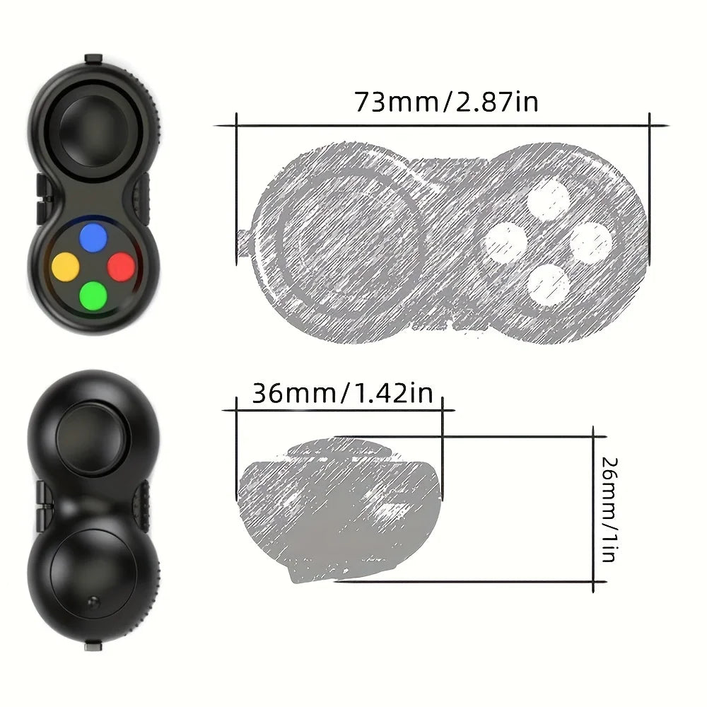 Controller Pad Stress Reliever Toy with multitude Fidgeting Functions