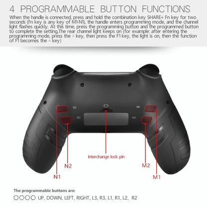 Wireless Joystick Controller with Customizable Direction Pad PS4 PS3 PC Mobile TV