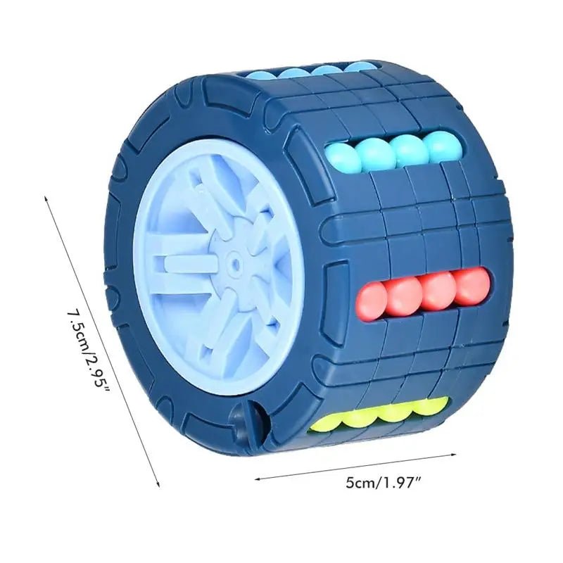 3D Cylindrical Puzzle Cube Stress Relieving Gyro Slide