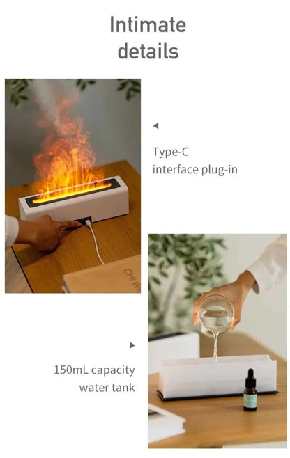 Fragrance USB Flame Diffuser with Colorful Simulation