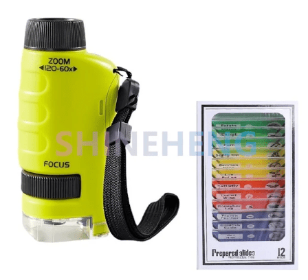 60-120x Educational Pocket LED Microscope Kit